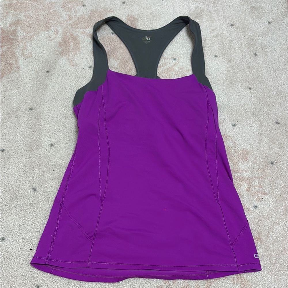 ALO Yoga Purple and Pink Racerback Tank Top